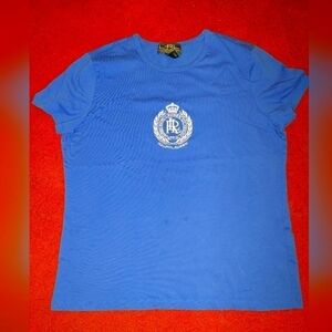 L-RL Ralph Lauren Blue Youth T-shirt Size Large